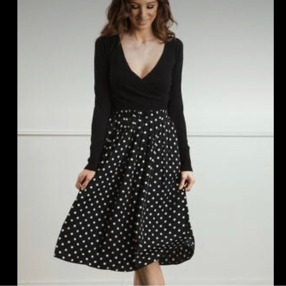 Silk polka dots skirt